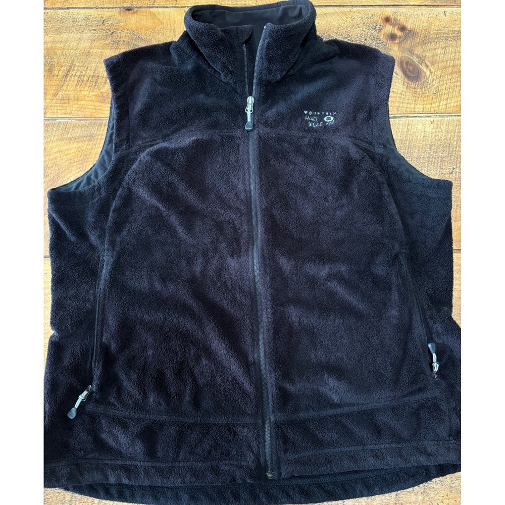 Mountain Hardwear Womens Black Fleece Full Zip Outdoor Hiking Winter Vest XL